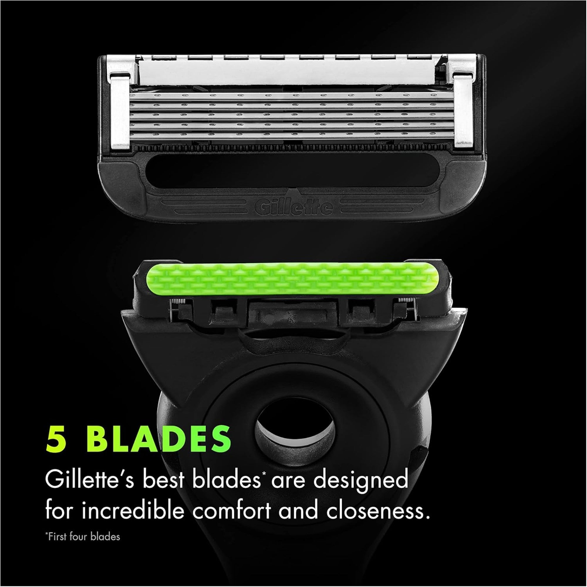 Gillette Labs Razor Handle +2 Cartridges & Magnetic Stand