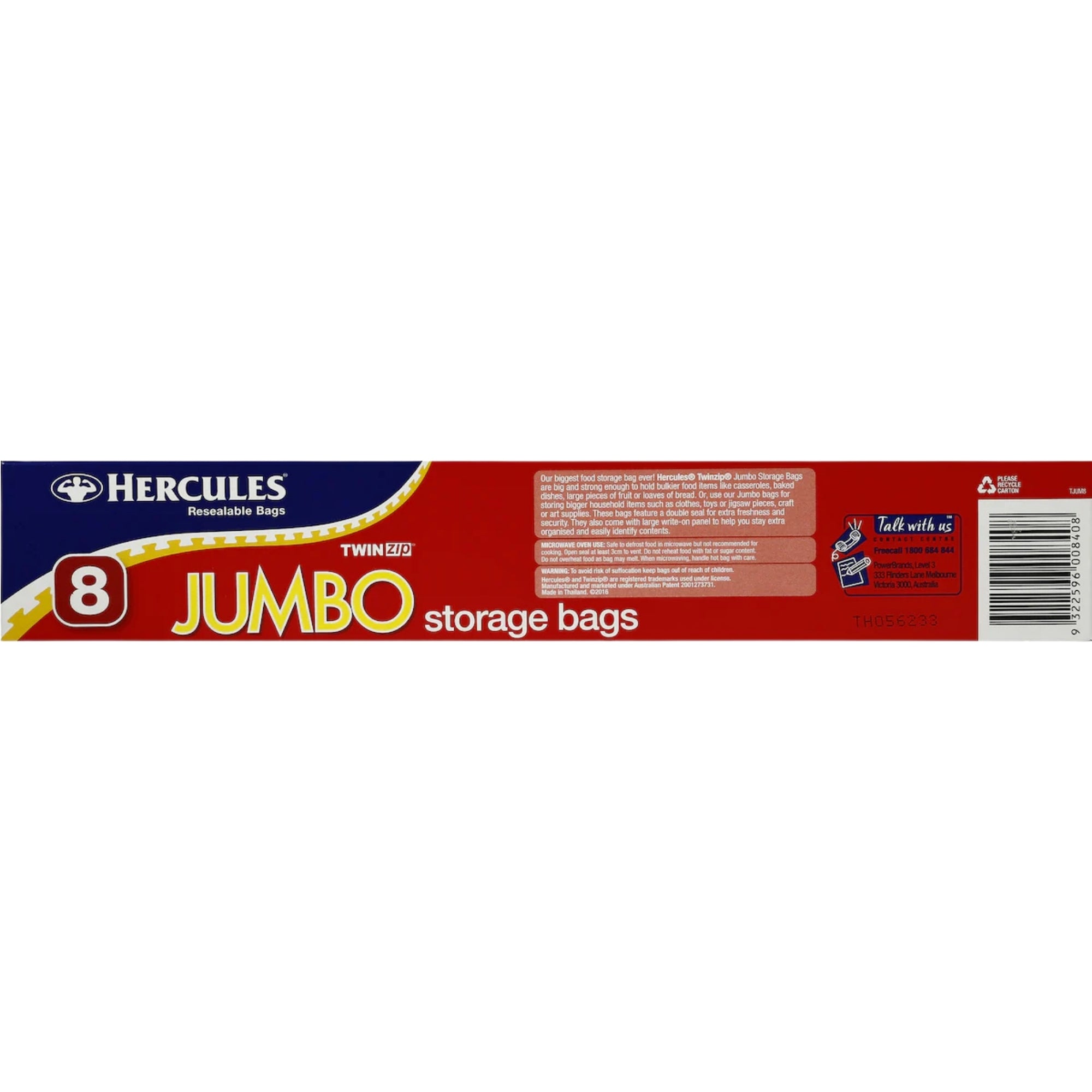 Hercules Jumbo Storage Bags 8pk x3