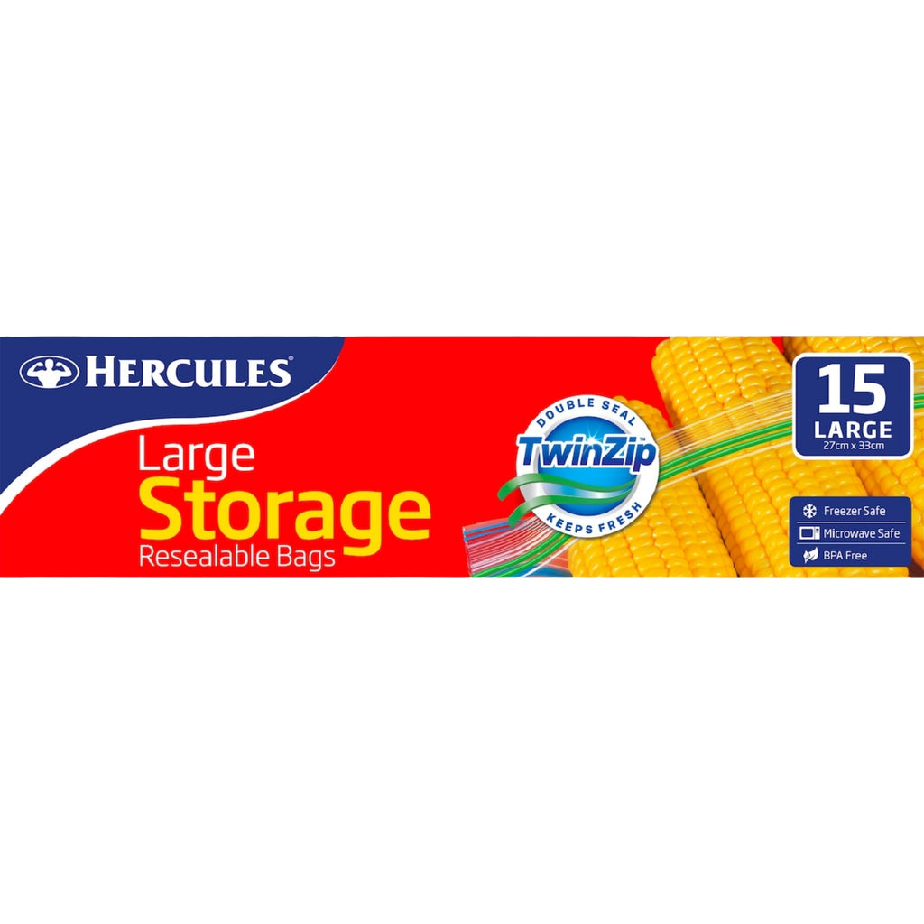 Hercules Large Storage Bags 15pk x6