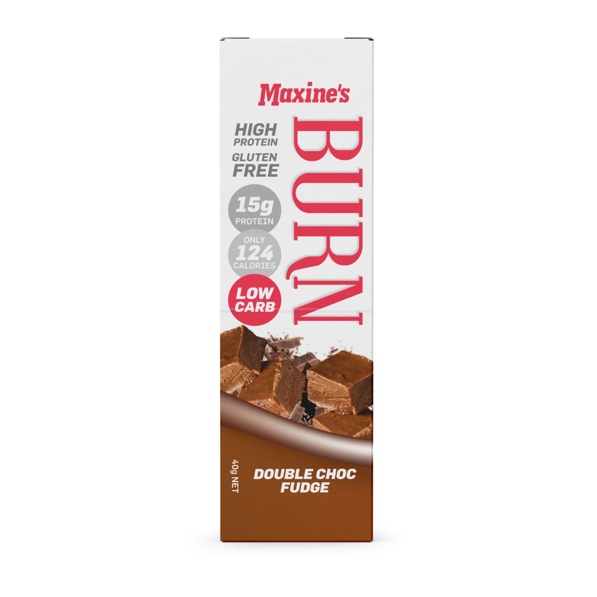Maxines Burn Double Choc Fudge Bar 12x40g x3