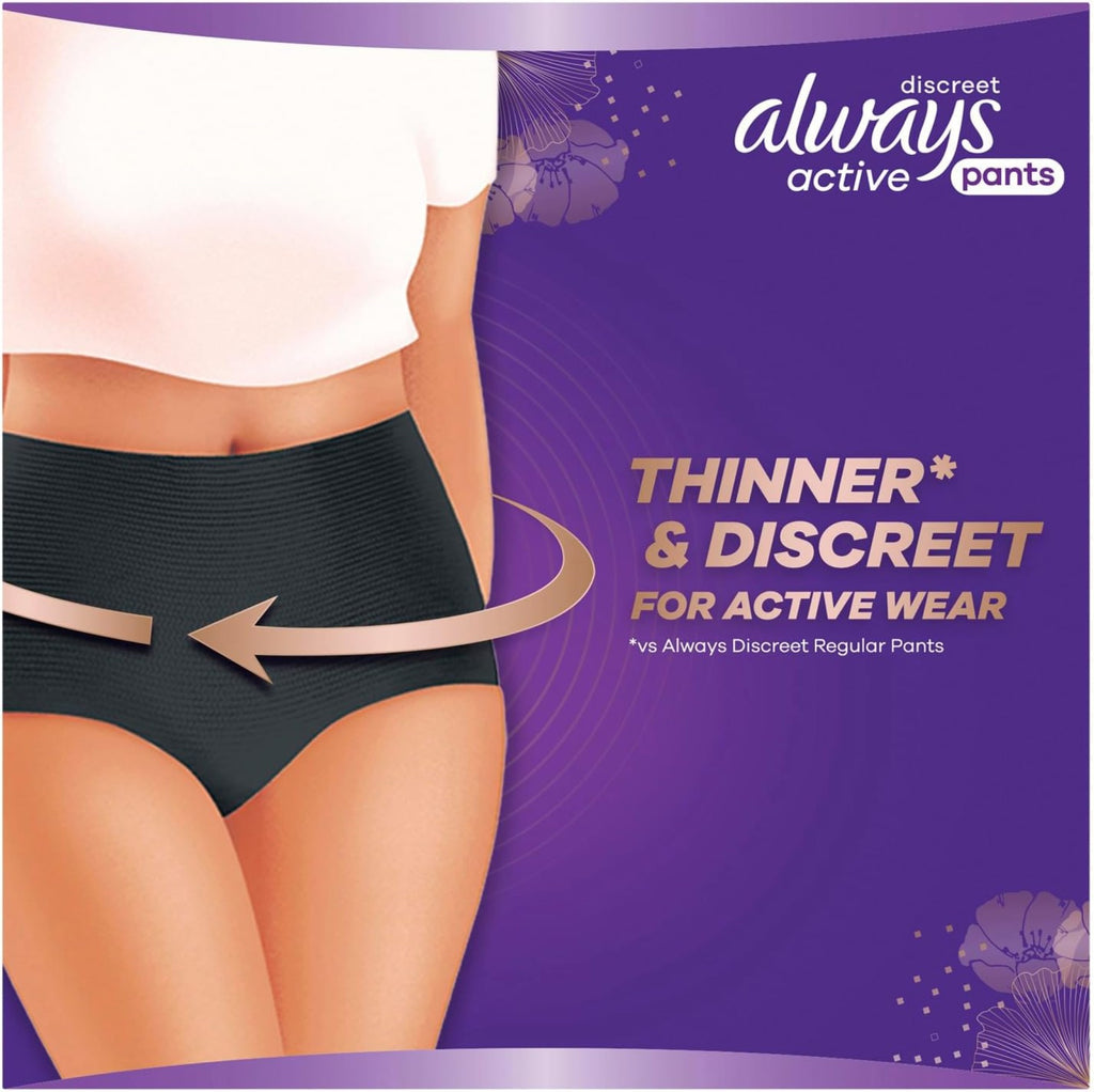 Always Discreet 5 in 1 Pants Medium 10-16 70-100cm 9 Pack x3