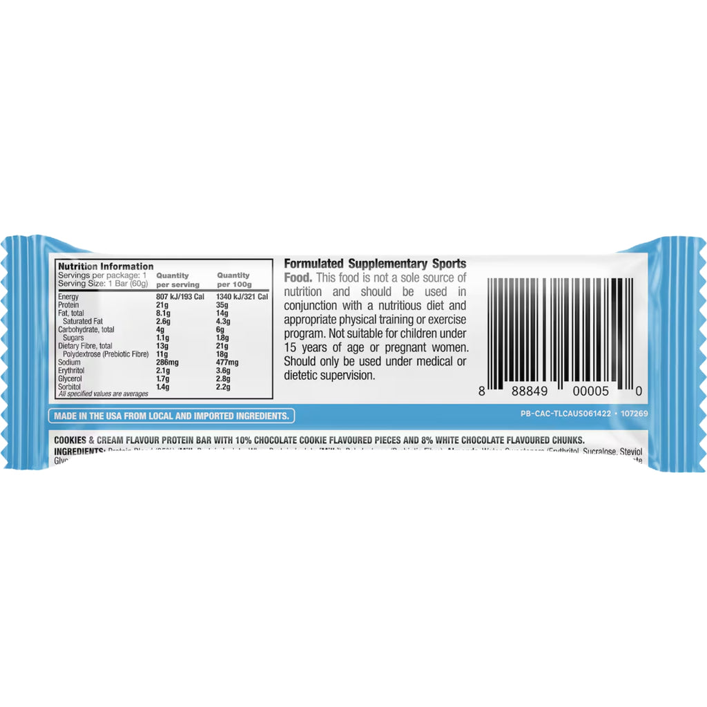 Quest Cookies & Cream Protein Bars 12x60g x2