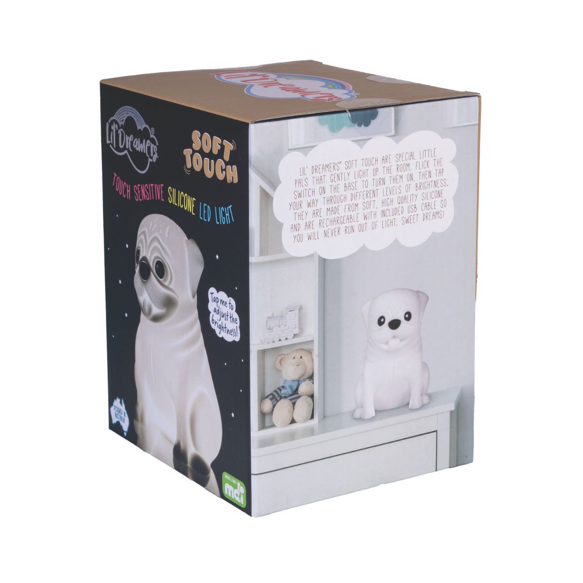 Lil' Dreamers Pug Soft Touch LED Light