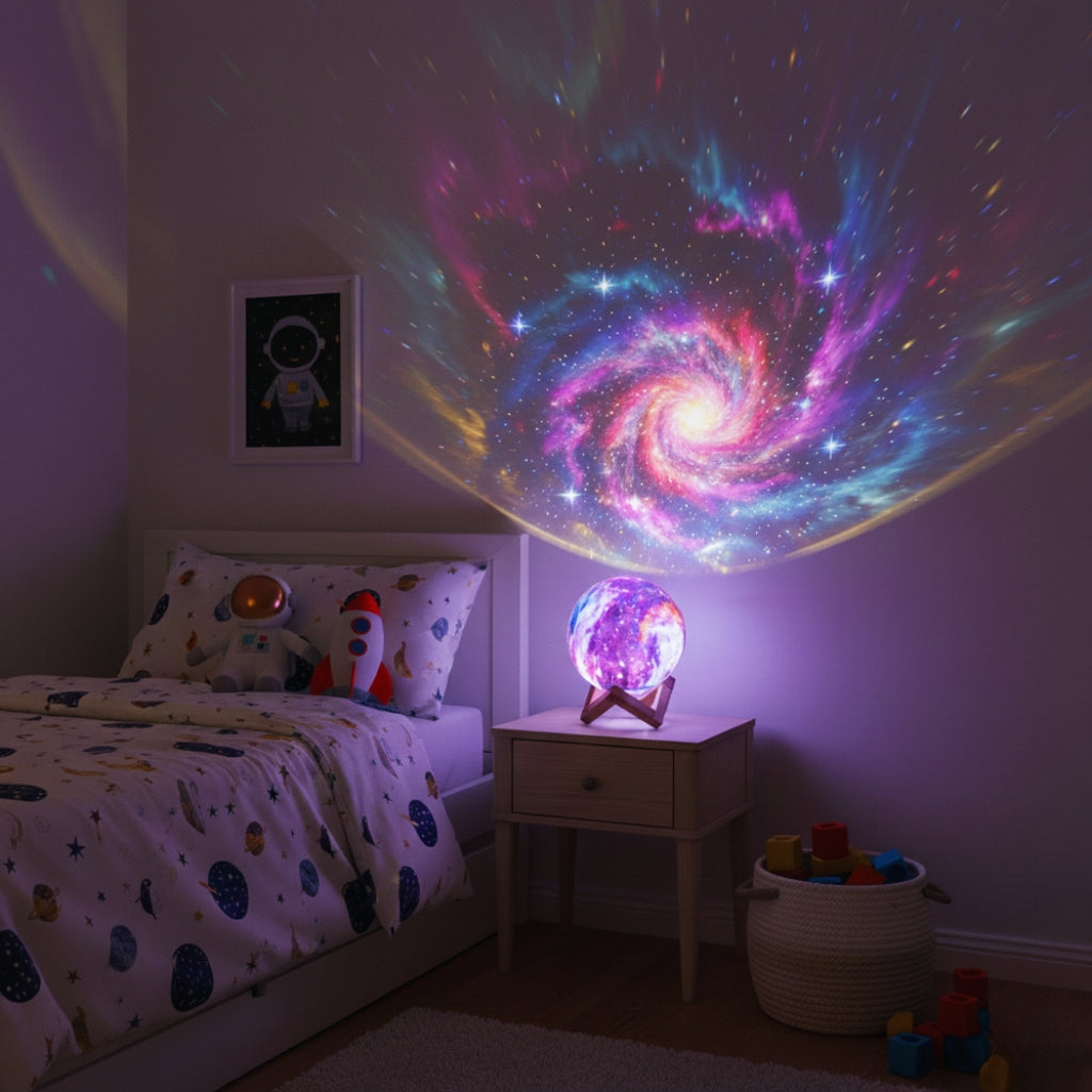 Lil' Dreamers Touch Lamp Galaxy Moon