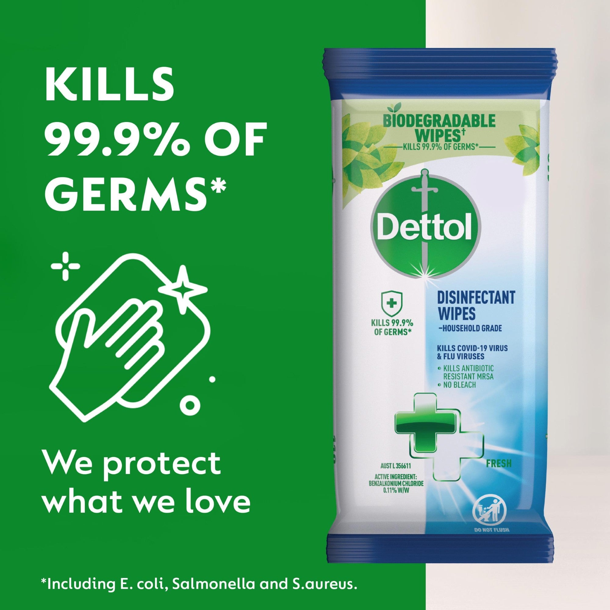 Dettol 600 x Disinfectant Wipes Fresh (300's x 2)