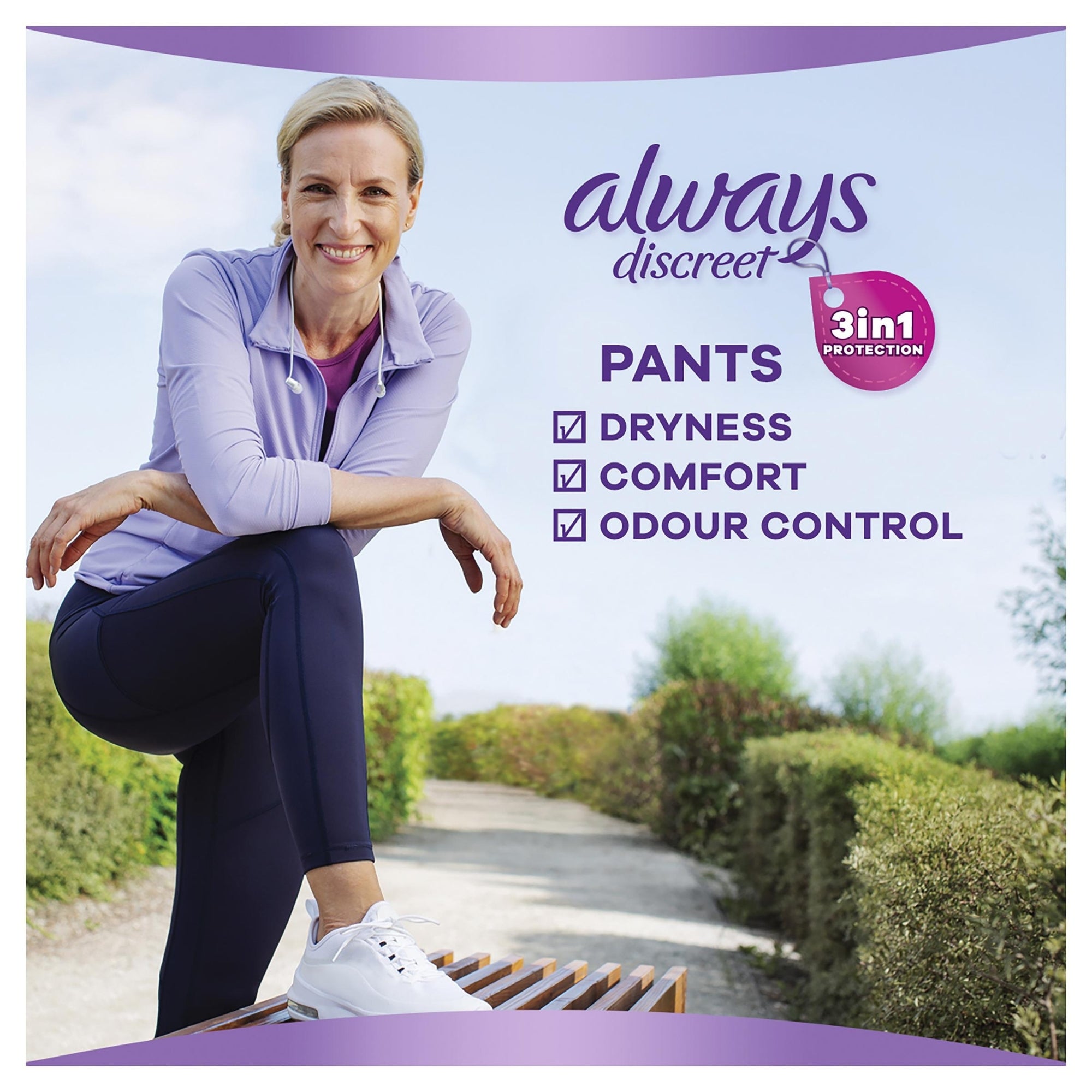 Always Discreet Night Pants Large 16-22 95-125cm 70-100cm 8 Pack