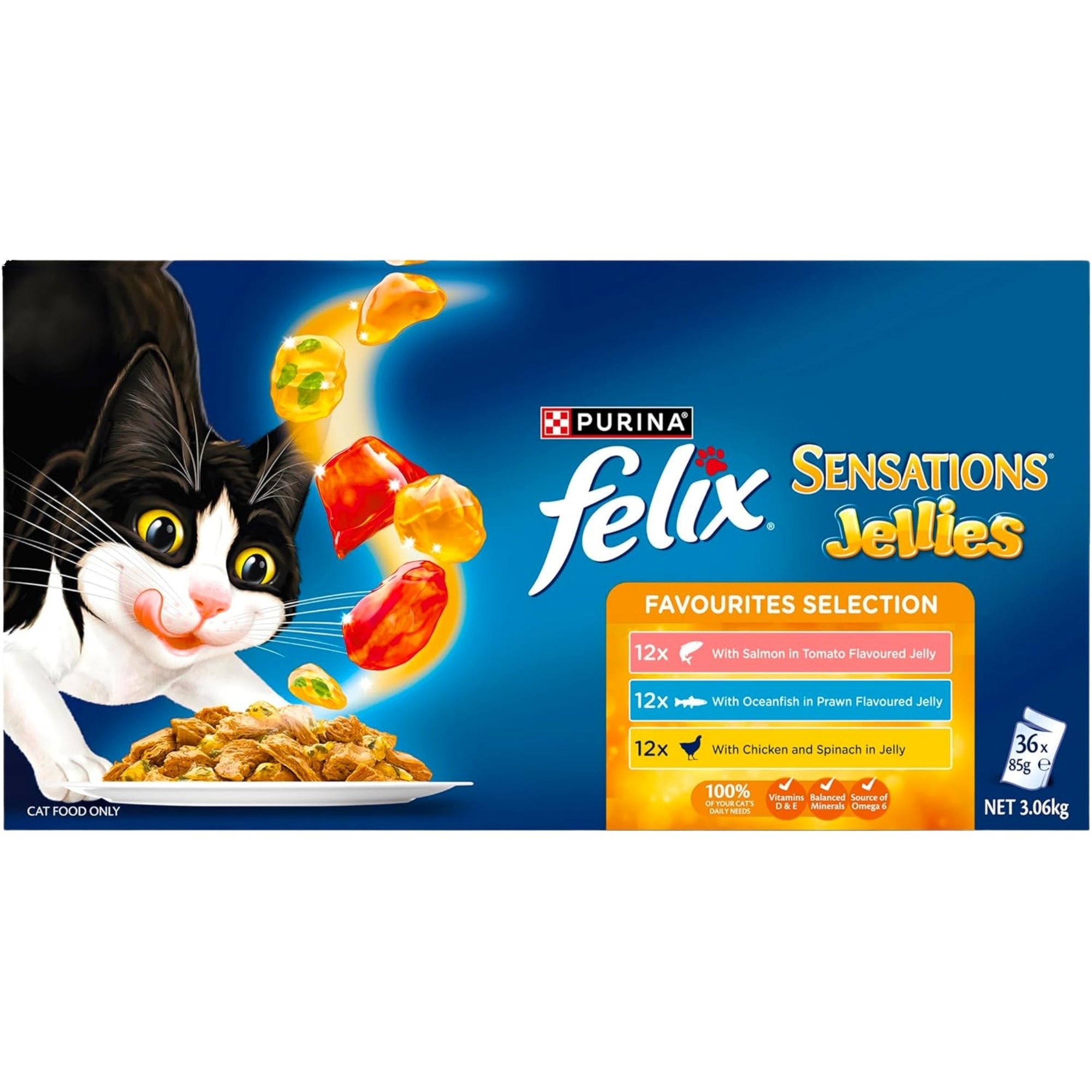 Felix Sensation Jellies Favourites Selection 36 x 85g