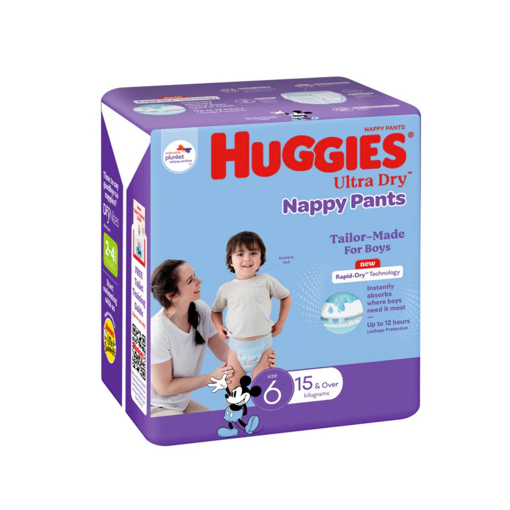 Huggies Size 6 Nappy Pants Ultra & Rapid Dry 15kg+ Boys Jumbo 48pk