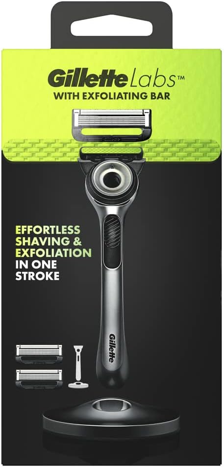 Gillette Labs Razor Handle +2 Cartridges & Magnetic Stand