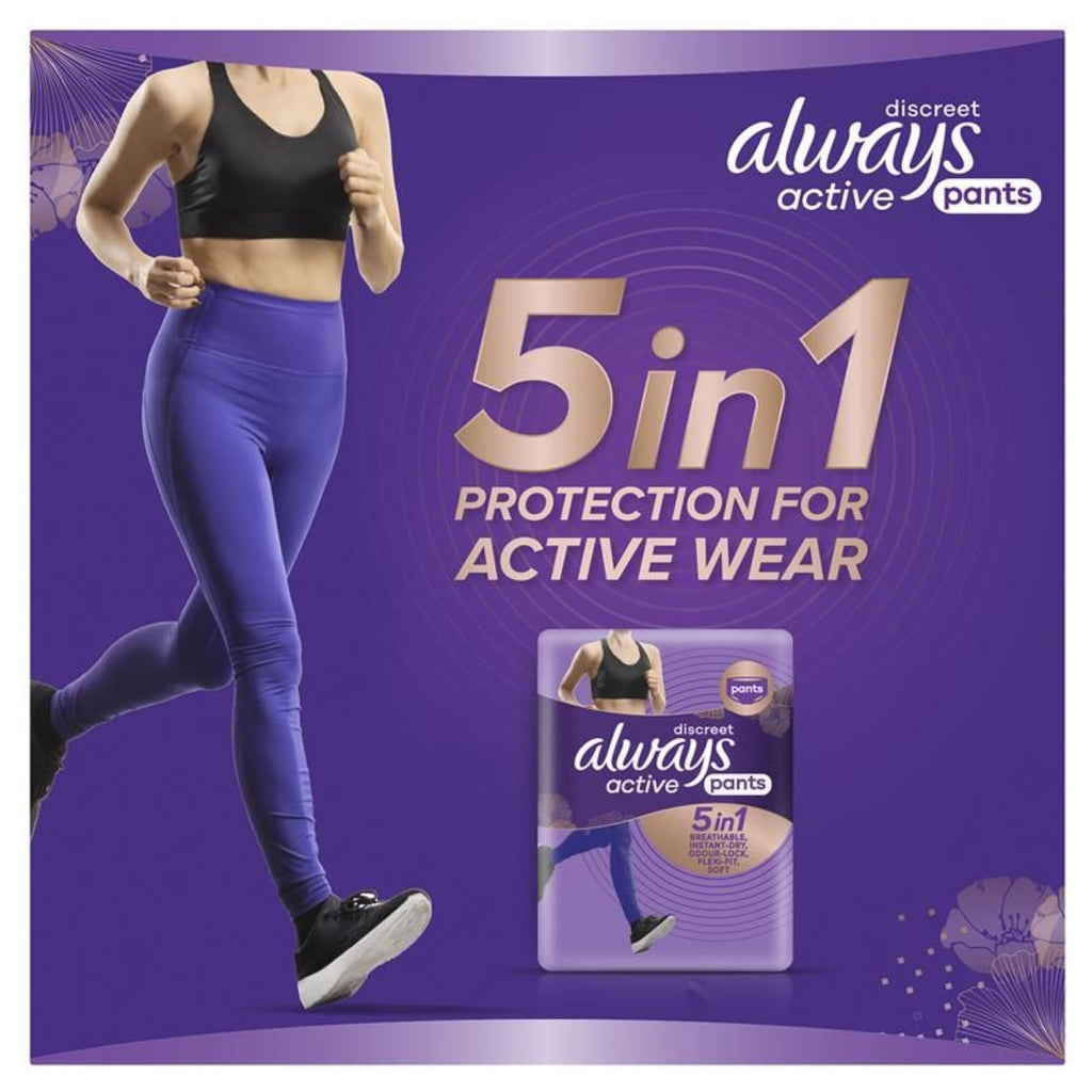 Always Discreet 5 in 1 Pants Medium 10-16 70-100cm 9 Pack x2