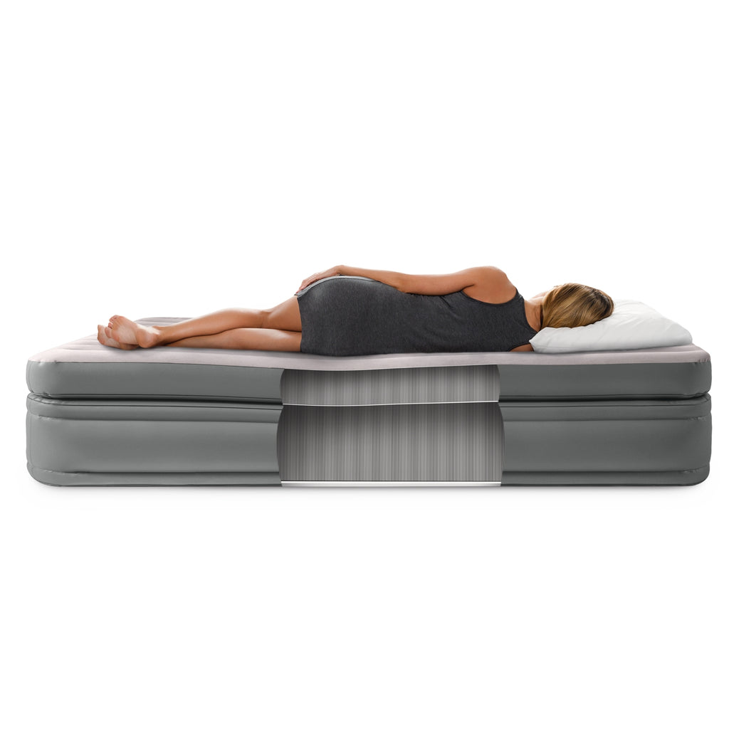 Intex Queen Comfort Elevated Airbed W/ Fiber-Tech