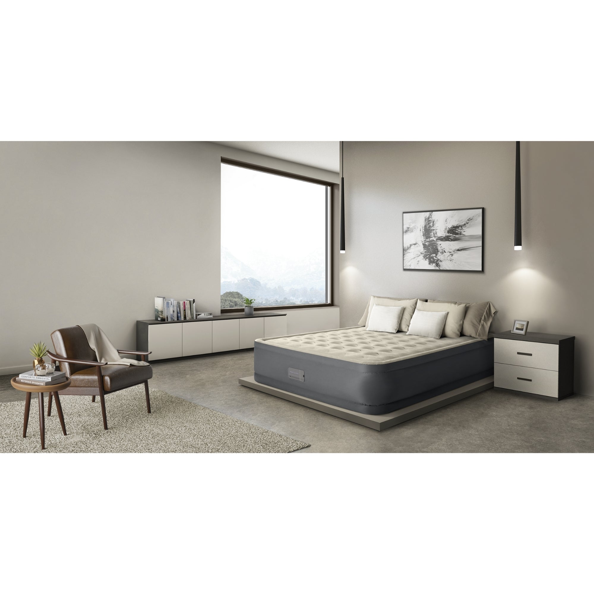 Intex Queen Premaire II Elevated Airbed W/ Fiber-Tech