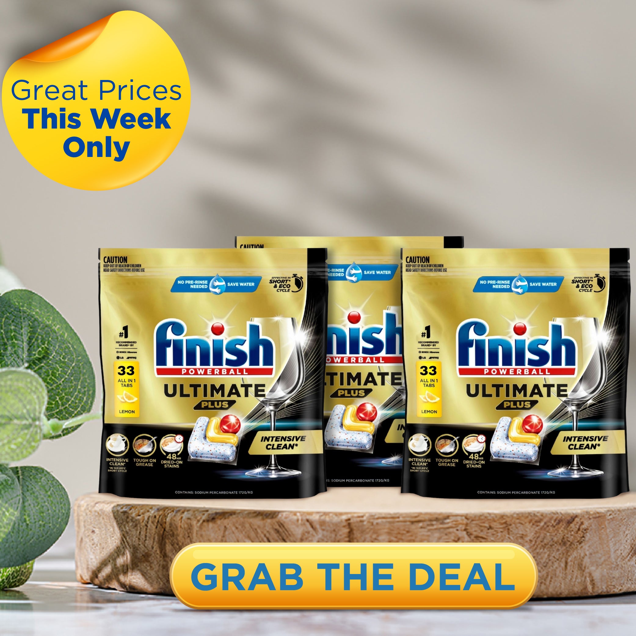 Finish Ultimate Plus x 99 Lemon Dishwasher Tablets