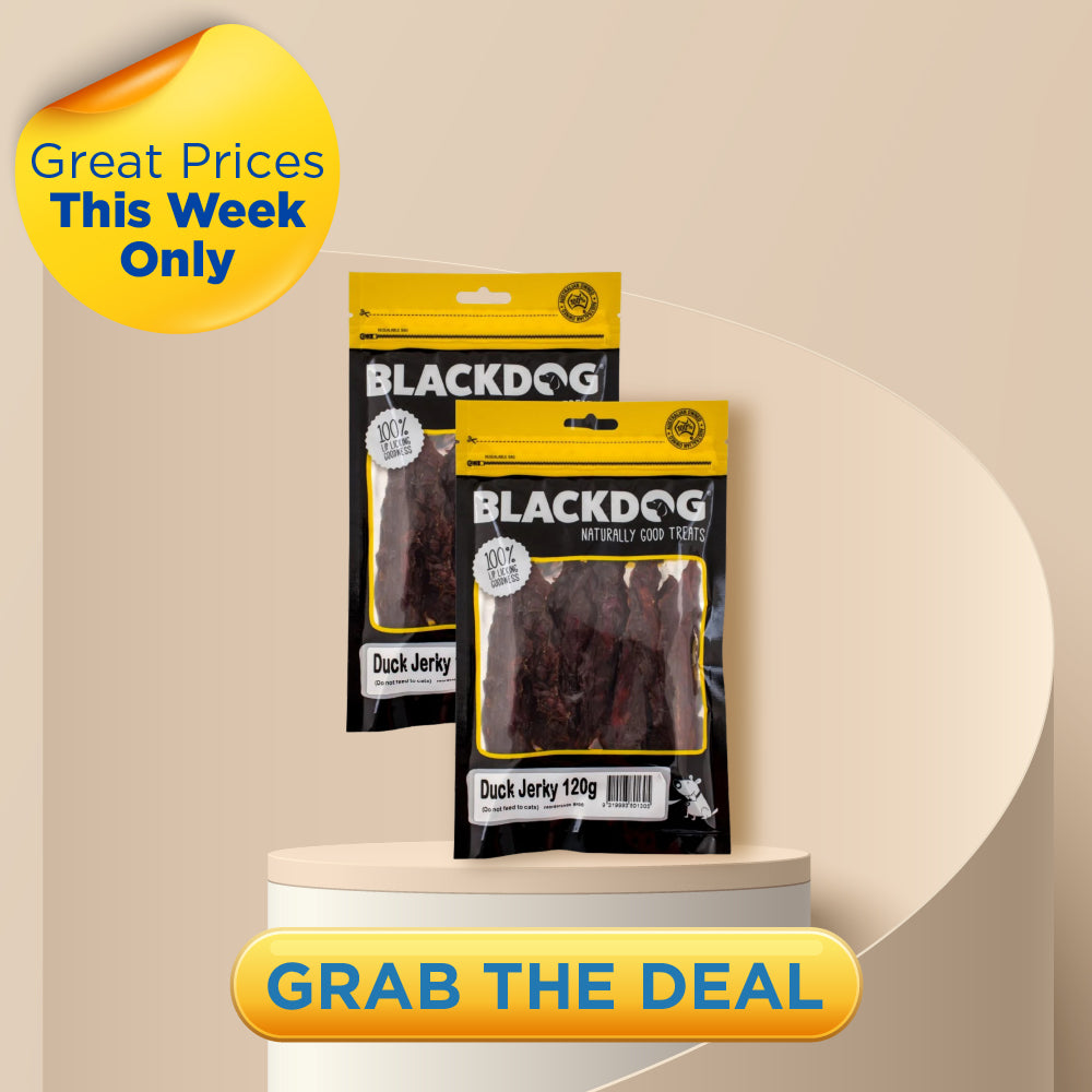 Blackdog Dog Treats Duck Jerkey 120g x2