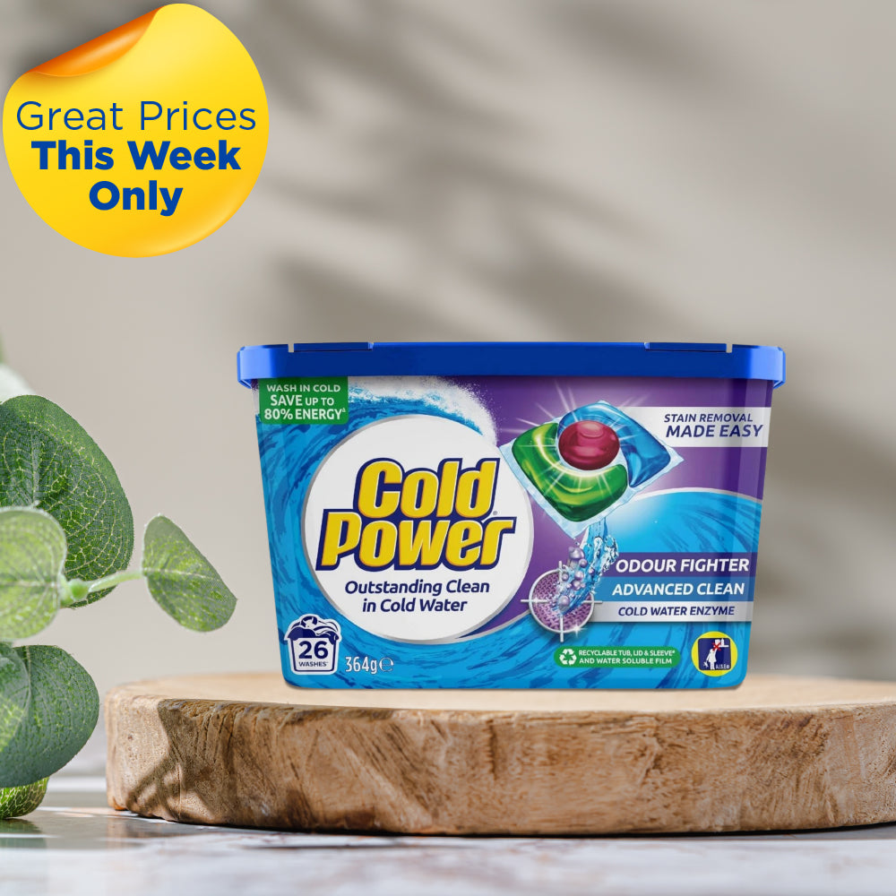 Cold Power Odour Fighter x 26 Laundry Detergent Capsules