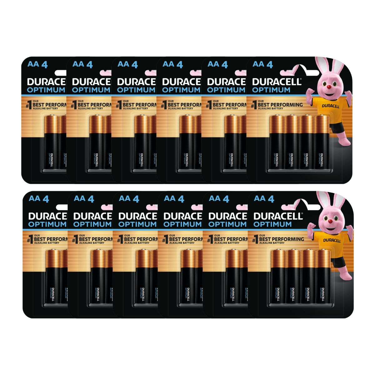 Duracell Optimum AA Batteries 4pk x12