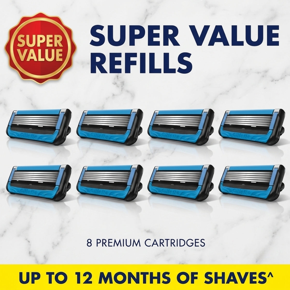 Gillette Pro Shield 5 Cartridges Sensitive 8pk