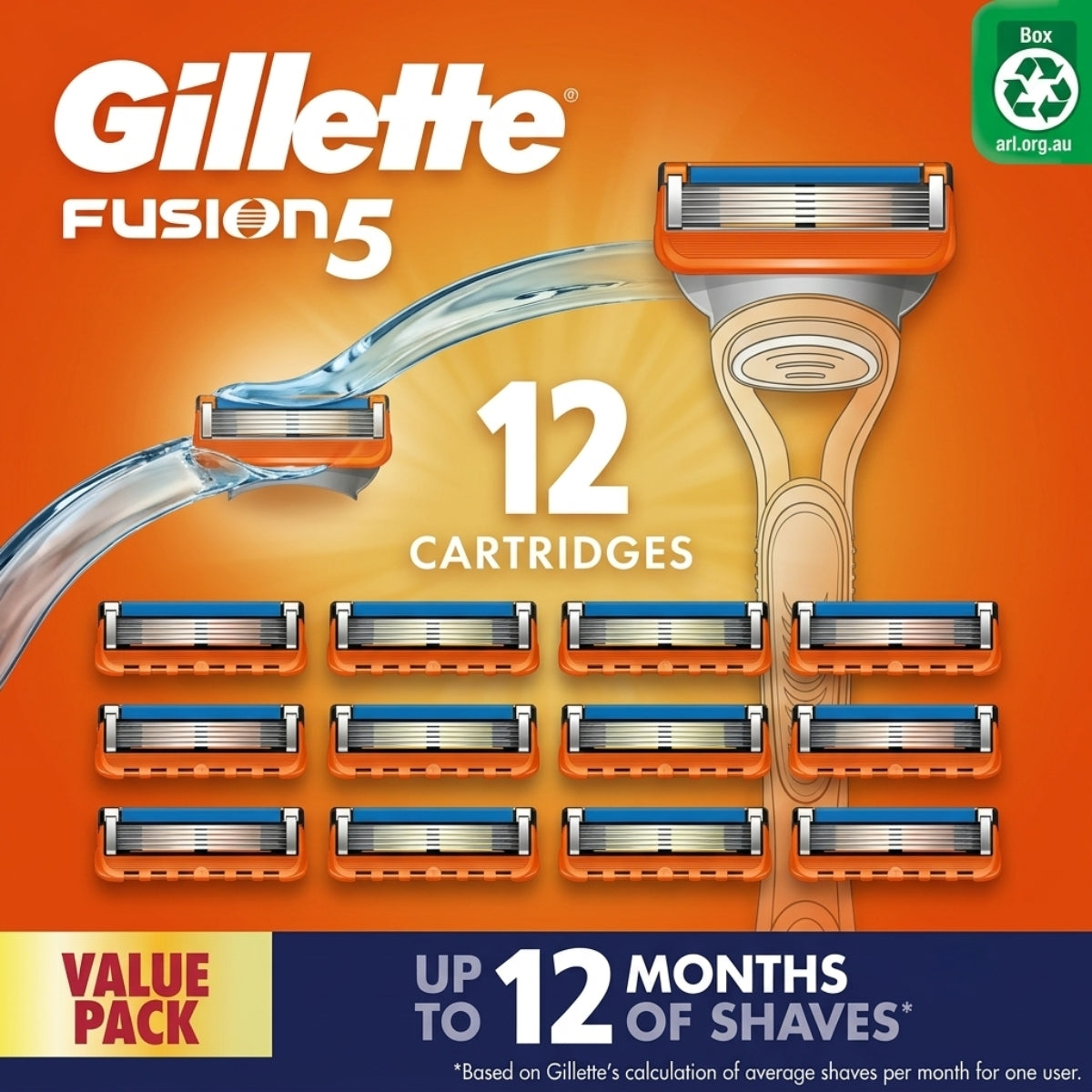Gillette Fusion 5 Cartridges 12pk