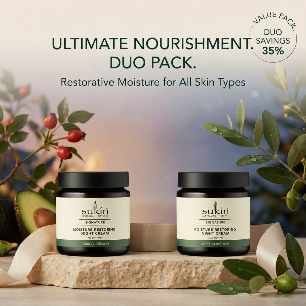 Sukin Moisture Restoring Night Cream 120ml x2
